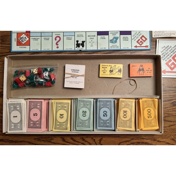 Vintage 1973 Monopoly Board Game Original Old Complete - Picture 7 of 9